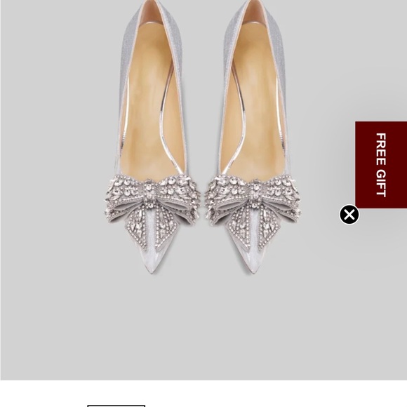 Silver Diamond Ribbon High Heels - Picture 5 of 6